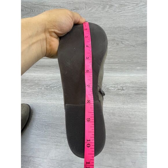 Vionic Joslyn Women's Bootie Biker Ankle Side Zip Heel Boot Leather Gray 9 Shoes - Picture 12 of 13